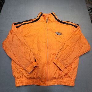 Rooky Jacket Mens 2XL Orange Windbreaker Full Zip Mesh Lined Outdoor